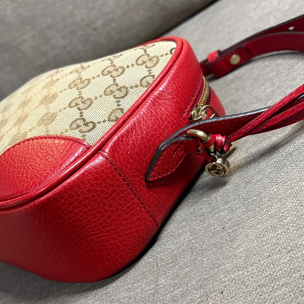 Gucci Bree GG Canvas Camera Crossbody Bag Authentic - Picture 10 of 13